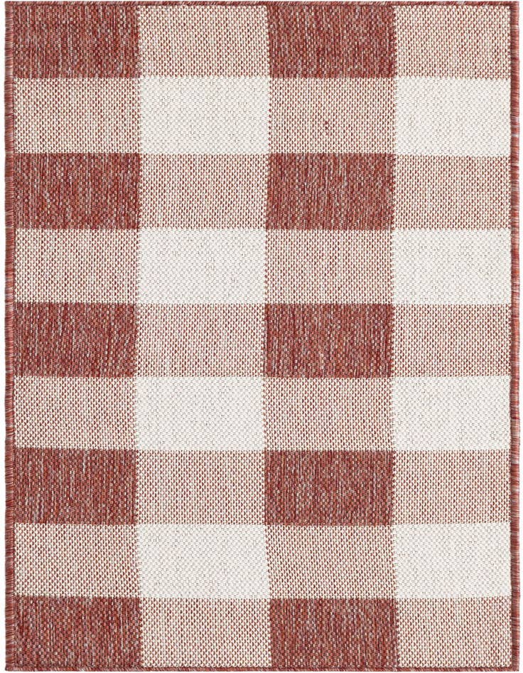 Detail image of 2' x 5' 3 Easy-Clean Checkered Indoor / Outdoor Runner Rug