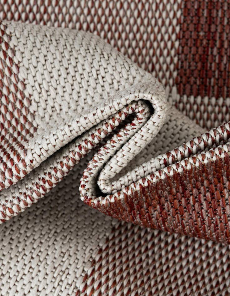Detail image of 2' x 6' Easy-Clean Checkered Indoor / Outdoor Runner Rug