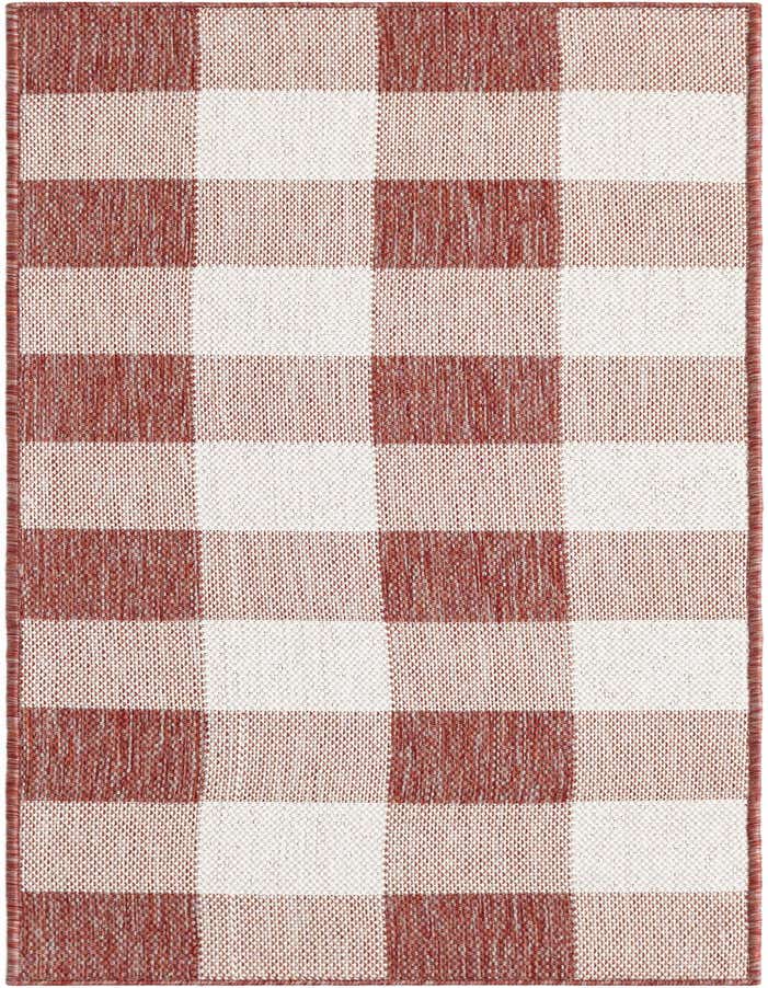 2' x 6' Easy-Clean Checkered Indoor / Outdoor Runner Rug