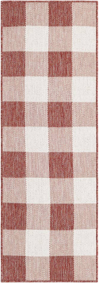 Detail image of 2' x 6' Easy-Clean Checkered Indoor / Outdoor Runner Rug