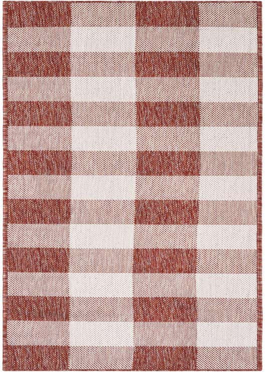 2' x 8' Easy-Clean Checkered Indoor / Outdoor Runner Rug