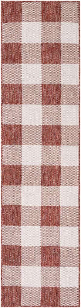 2' x 8' Easy-Clean Checkered Indoor / Outdoor Runner Rug