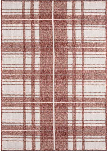 2' 7 x 12' Easy-Clean Checkered Indoor / Outdoor Runner Rug