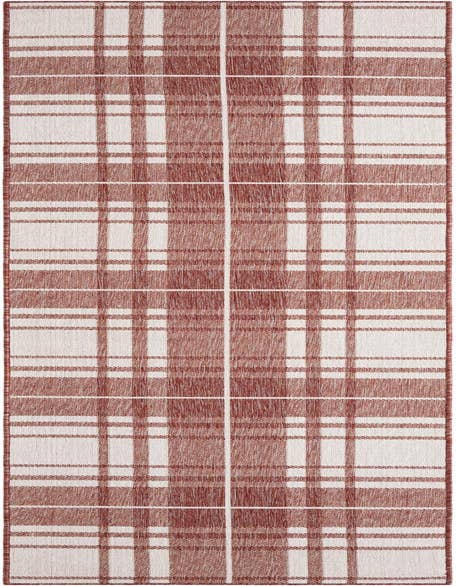 Detail image of 2' 7 x 12' Easy-Clean Checkered Indoor / Outdoor Runner Rug
