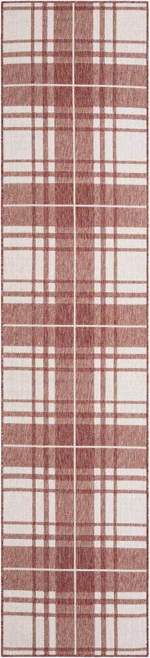 Detail image of 2' 7 x 12' Easy-Clean Checkered Indoor / Outdoor Runner Rug