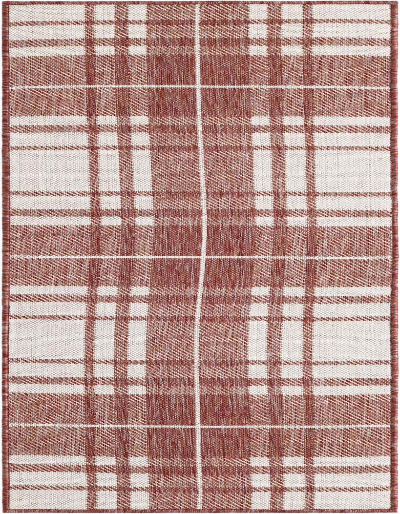 2' x 5' 3 Easy-Clean Checkered Indoor / Outdoor Runner Rug