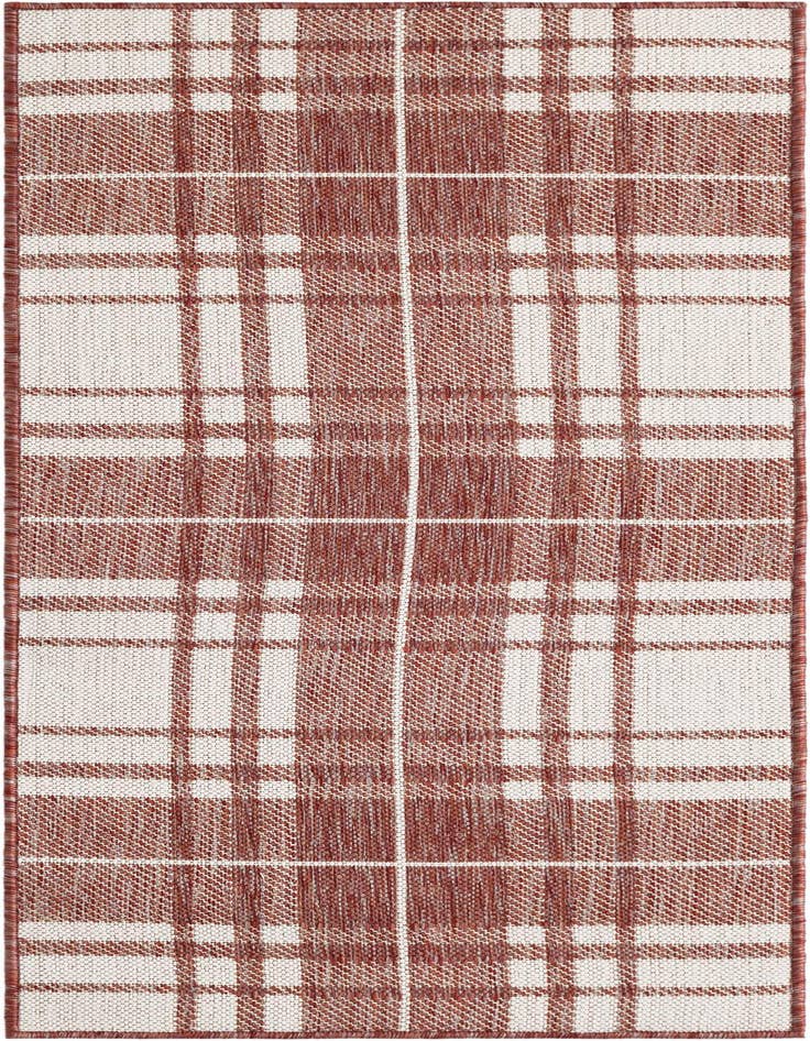 Detail image of 2' x 5' 3 Easy-Clean Checkered Indoor / Outdoor Runner Rug
