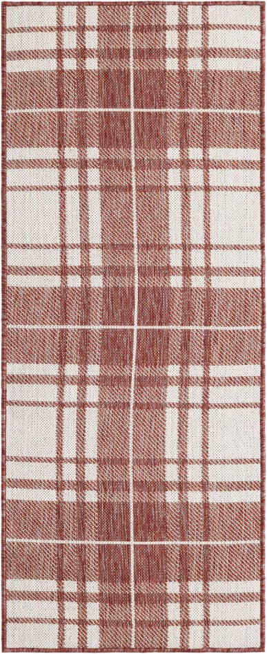 Detail image of 2' x 5' 3 Easy-Clean Checkered Indoor / Outdoor Runner Rug