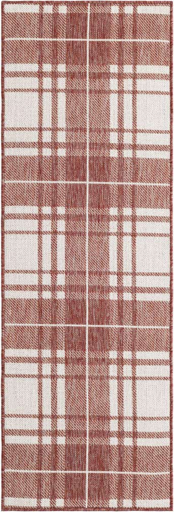2' x 6' Easy-Clean Checkered Indoor / Outdoor Runner Rug