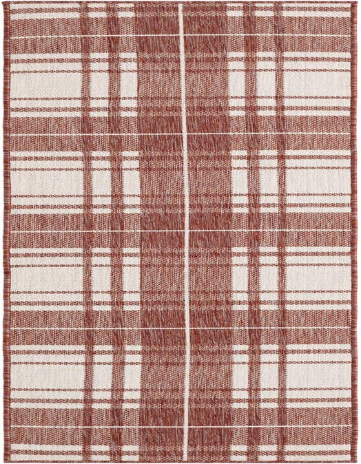 Detail image of 2' x 8' Easy-Clean Checkered Indoor / Outdoor Runner Rug