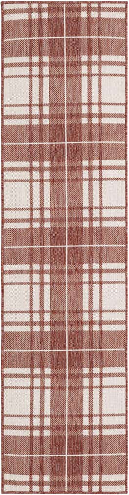 2' x 8' Easy-Clean Checkered Indoor / Outdoor Runner Rug