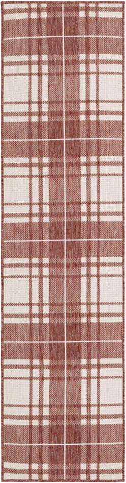 Detail image of 2' x 8' Easy-Clean Checkered Indoor / Outdoor Runner Rug