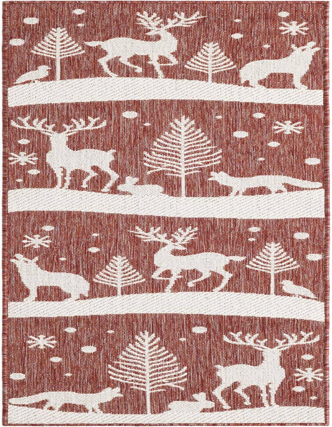 Detail image of 2' x 6' Easy-Clean Holiday Indoor / Outdoor Runner Rug