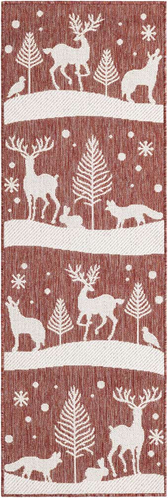 2' x 6' Easy-Clean Holiday Indoor / Outdoor Runner Rug