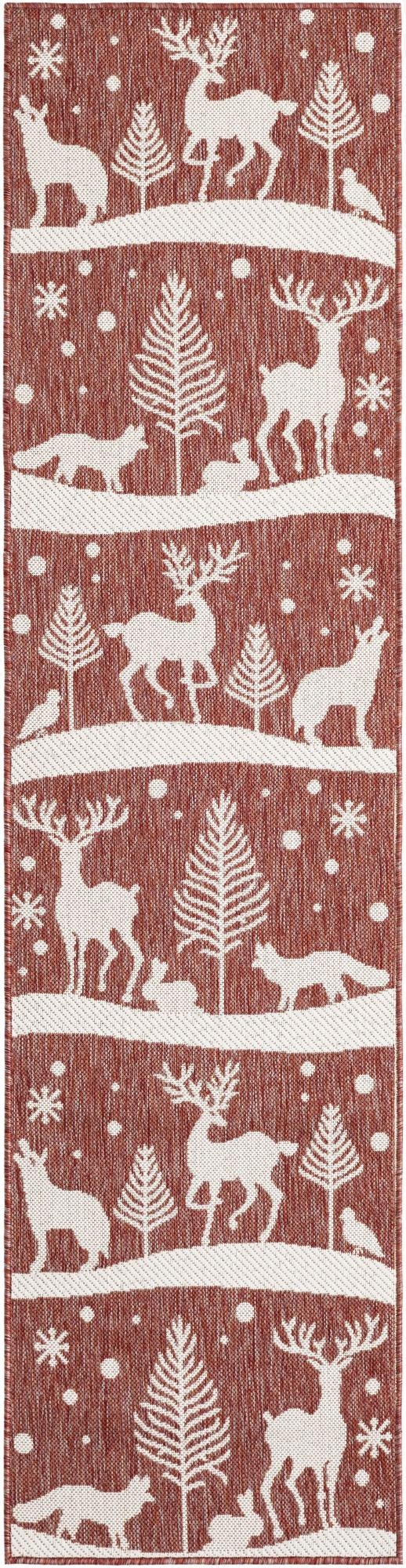 2' x 8'  Washable Holiday Indoor / Outdoor Runner Rug