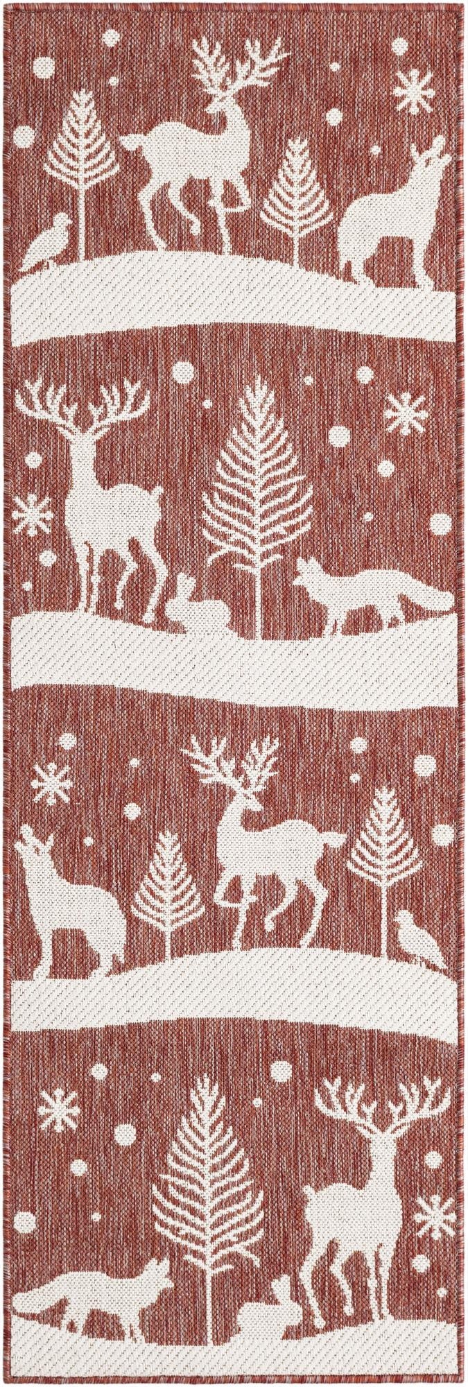2' x 6'  Washable Holiday Indoor / Outdoor Runner Rug
