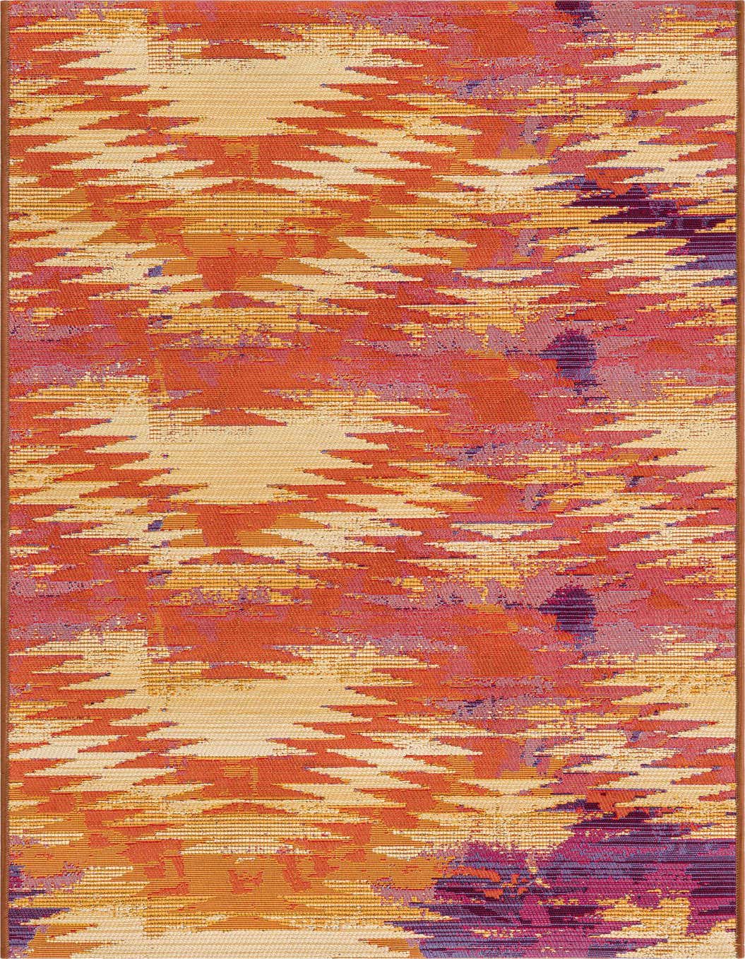 2' 7 x 5' 3 Easy-Clean Modern Indoor / Outdoor Runner Rug
