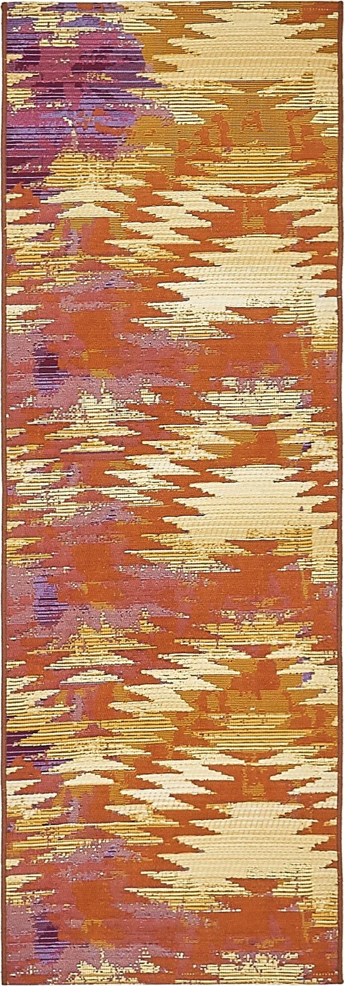 2' x 6'  Washable Modern Indoor / Outdoor Runner Rug