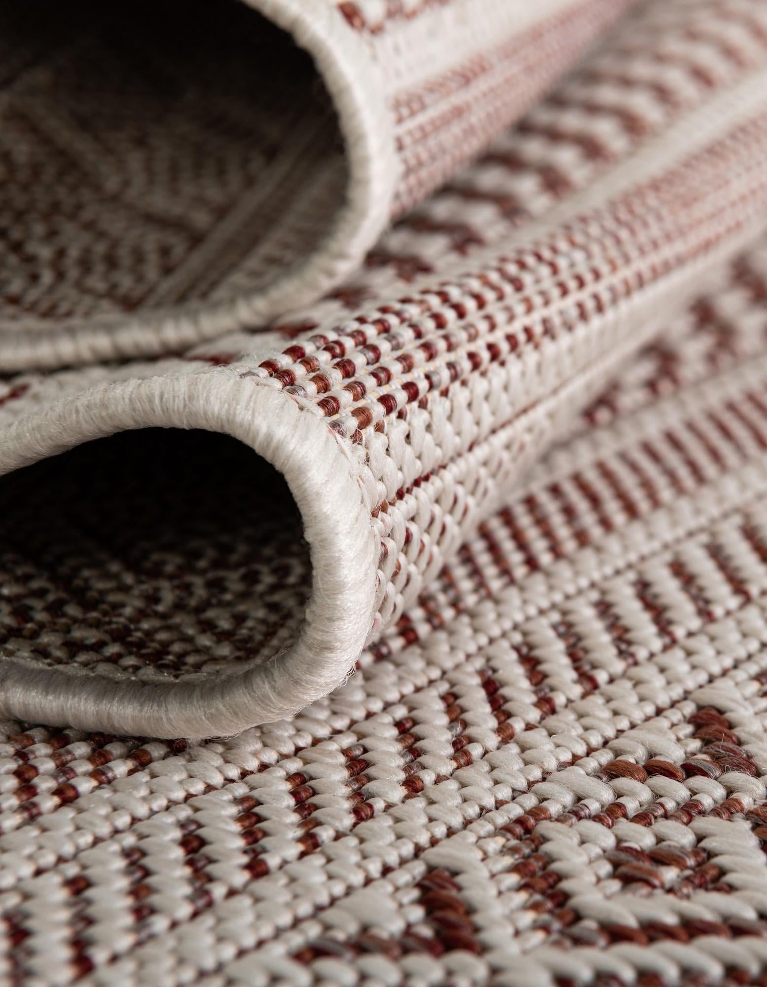 2' 7 x 12' Easy-Clean Striped Indoor / Outdoor Runner Rug