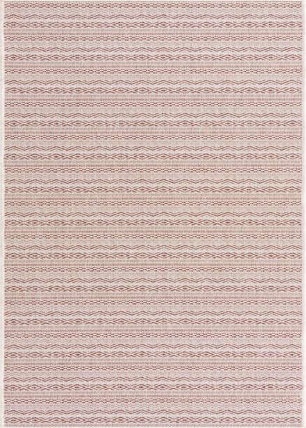 2' 7 x 12' Easy-Clean Striped Indoor / Outdoor Runner Rug