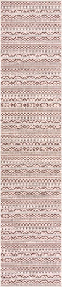 Detail image of 2' 7 x 12' Easy-Clean Striped Indoor / Outdoor Runner Rug