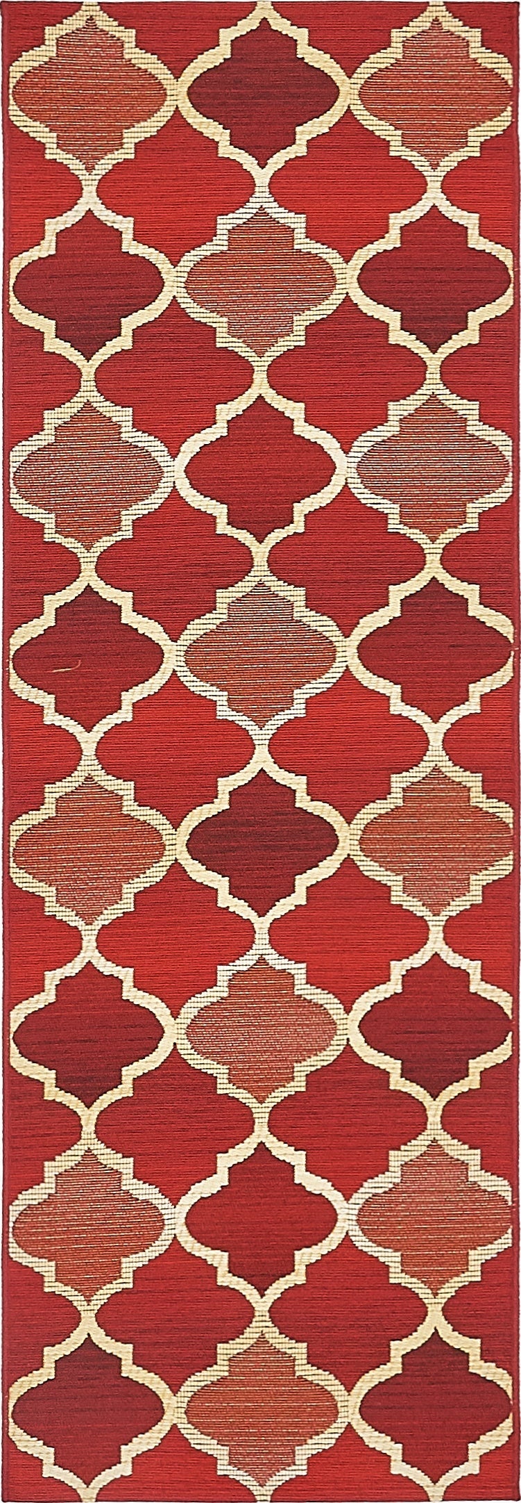 2' x 6'  Washable Trellis Indoor / Outdoor Runner Rug