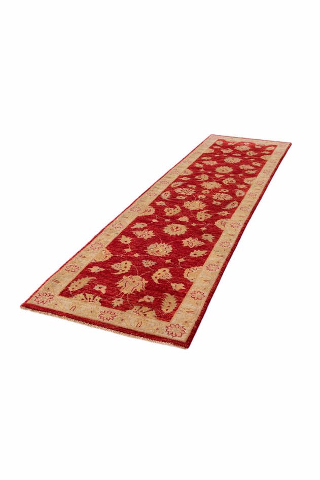 Detail image of 2' 7 x 10' 2 Hand Knotted Pershawar Ziegler Runner Rug
