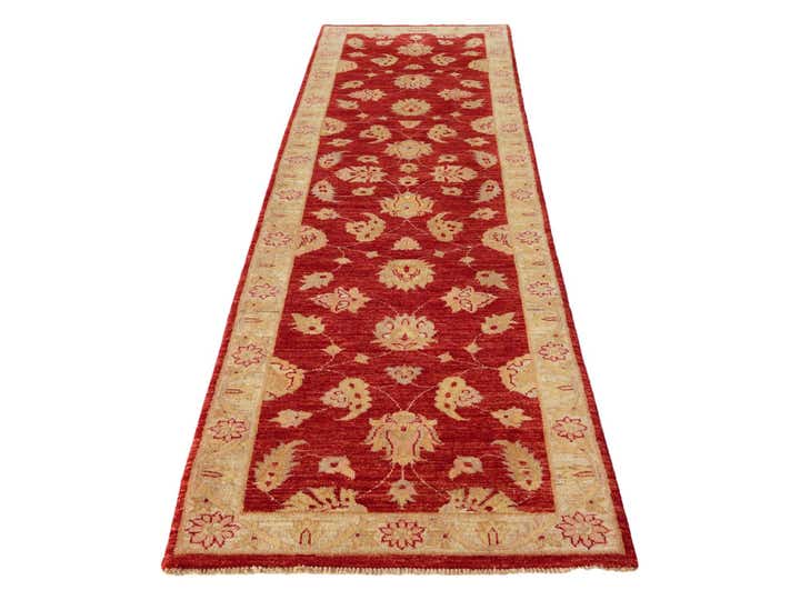 2' 7 x 10' 2 Hand Knotted Pershawar Ziegler Runner Rug
