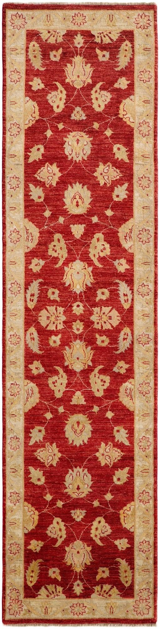 2' 7 x 10' 2 Hand Knotted Pershawar Ziegler Runner Rug