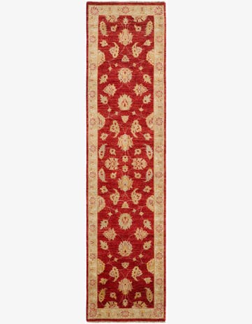 2' 7 x 10' 2 Hand Knotted Pershawar Ziegler Runner Rug