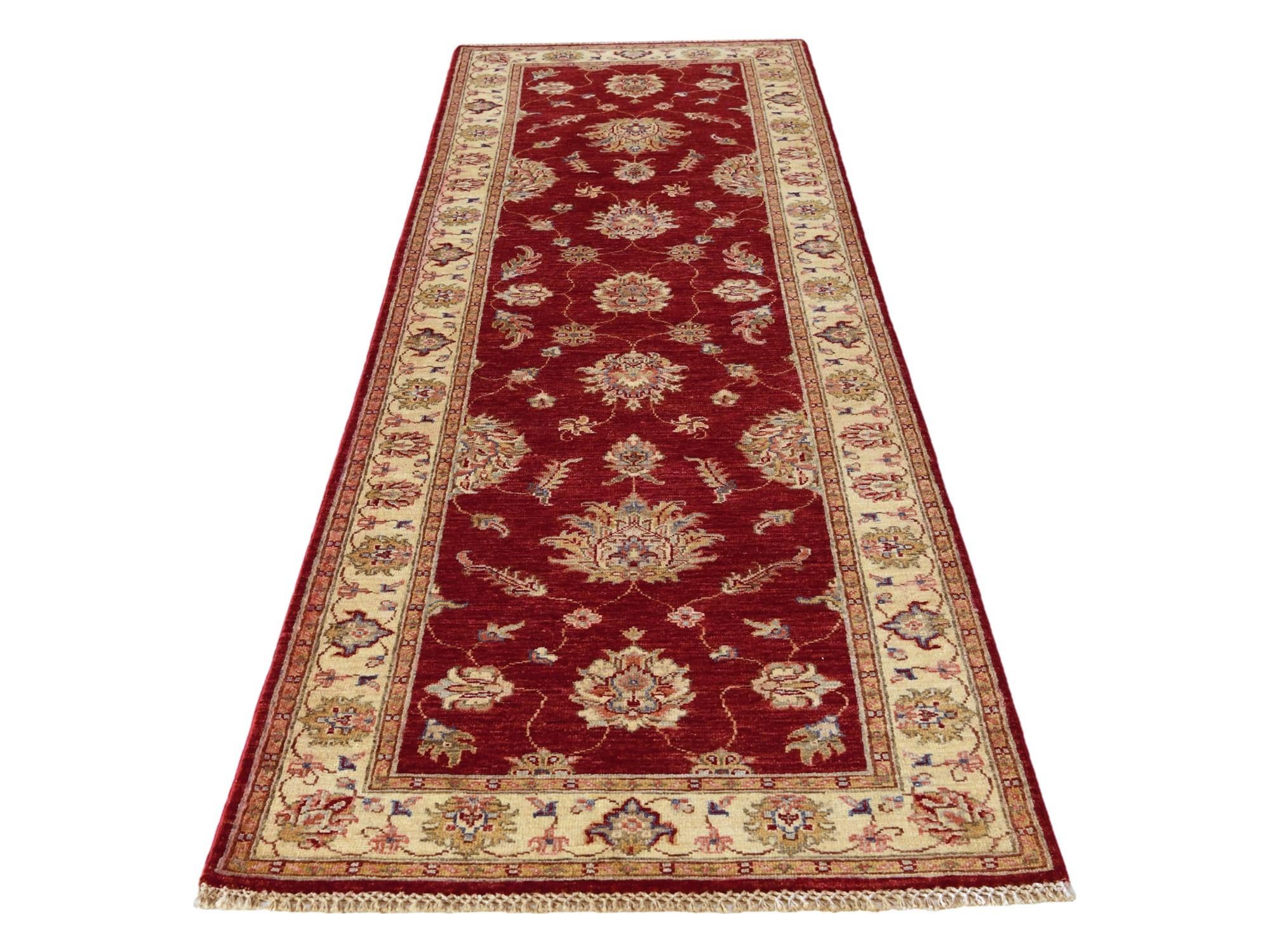 2' 9 x 9' 2 Hand Knotted Pershawar Ziegler Runner Rug