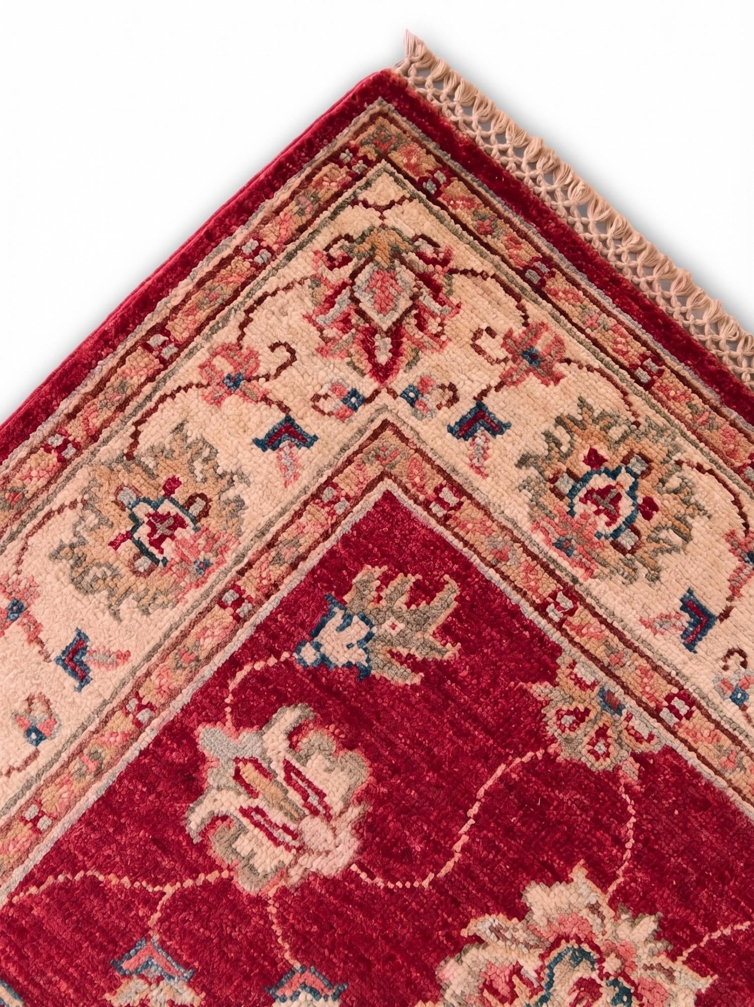 2' 9 x 9' 2 Hand Knotted Pershawar Ziegler Runner Rug