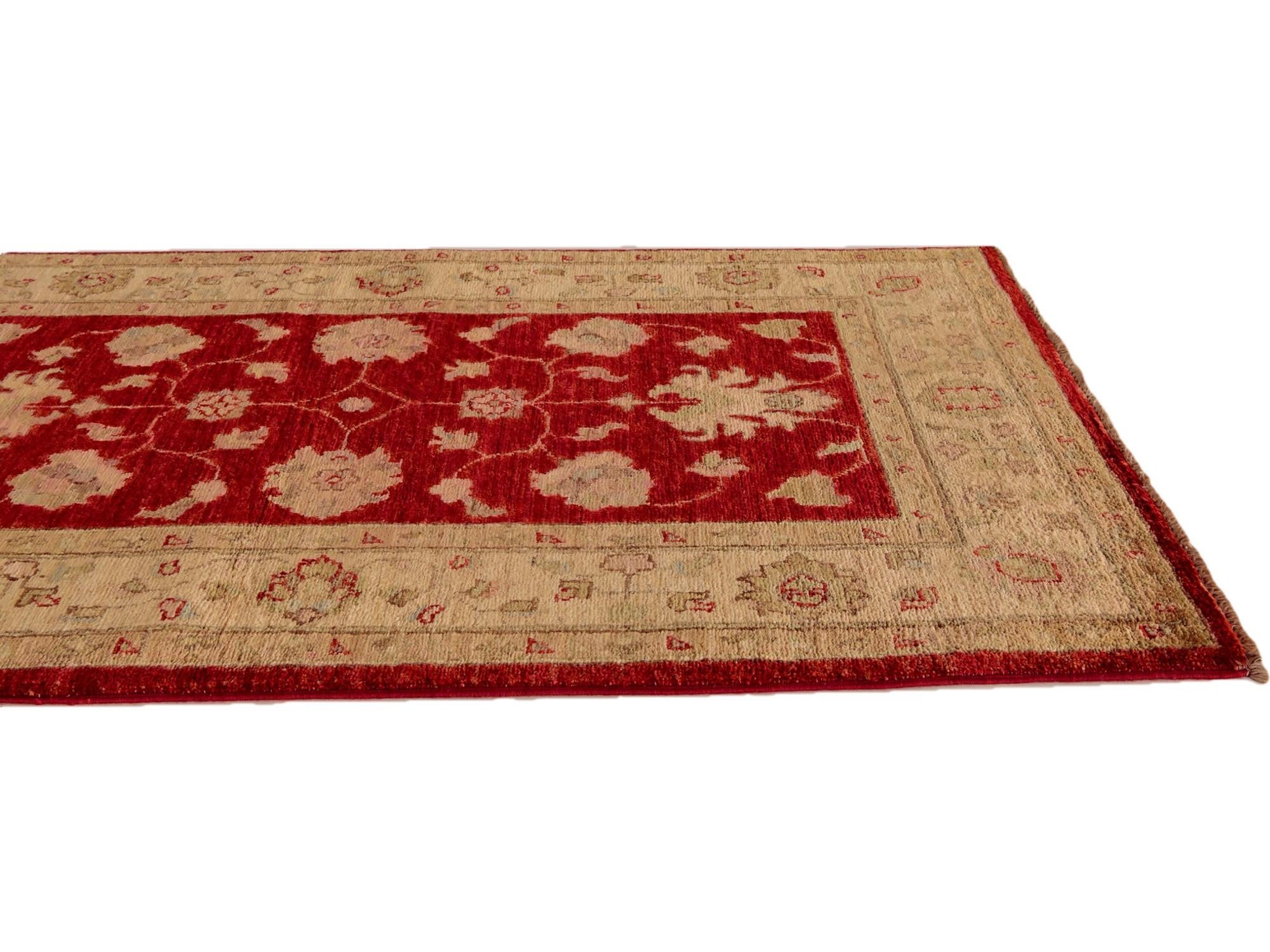 2' 8 x 8' 8 Hand Knotted Pershawar Ziegler Runner Rug
