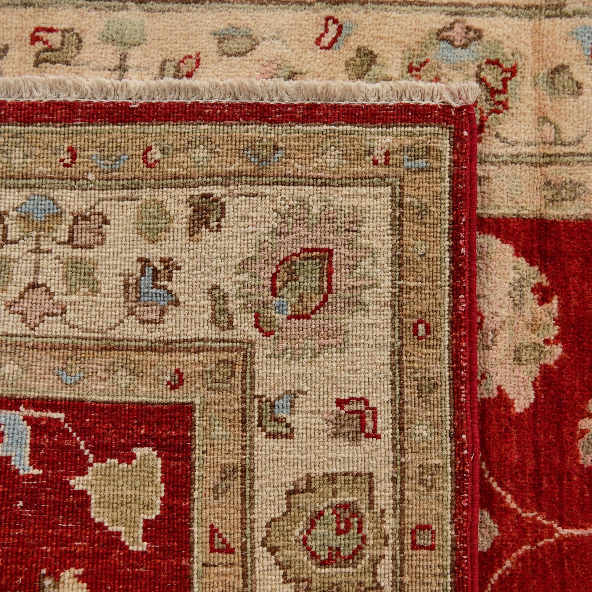 80cm x 265cm Hand Knotted Pershawar Ziegler Runner Rug