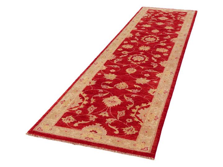 2' 6 x 9' 11 Hand Knotted Pershawar Ziegler Runner Rug