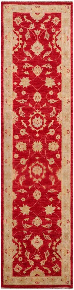 2' 6 x 9' 11 Hand Knotted Pershawar Ziegler Runner Rug