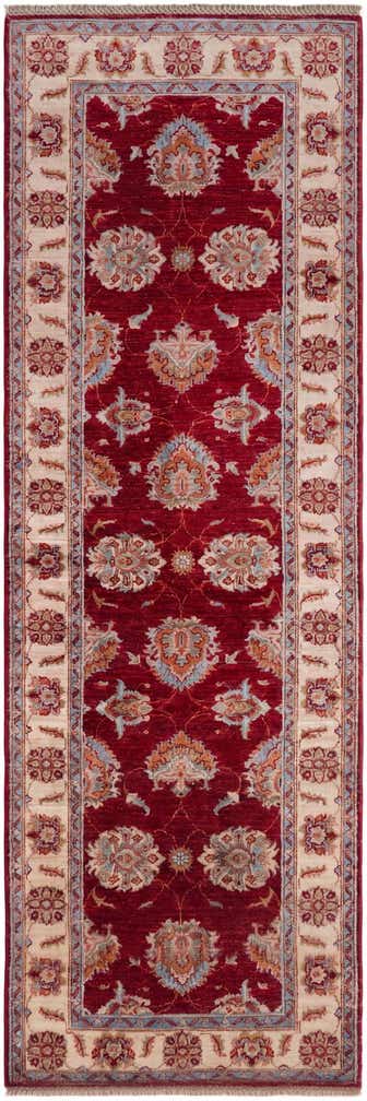 2' 9 x 8' 4 Hand Knotted Pershawar Ziegler Runner Rug