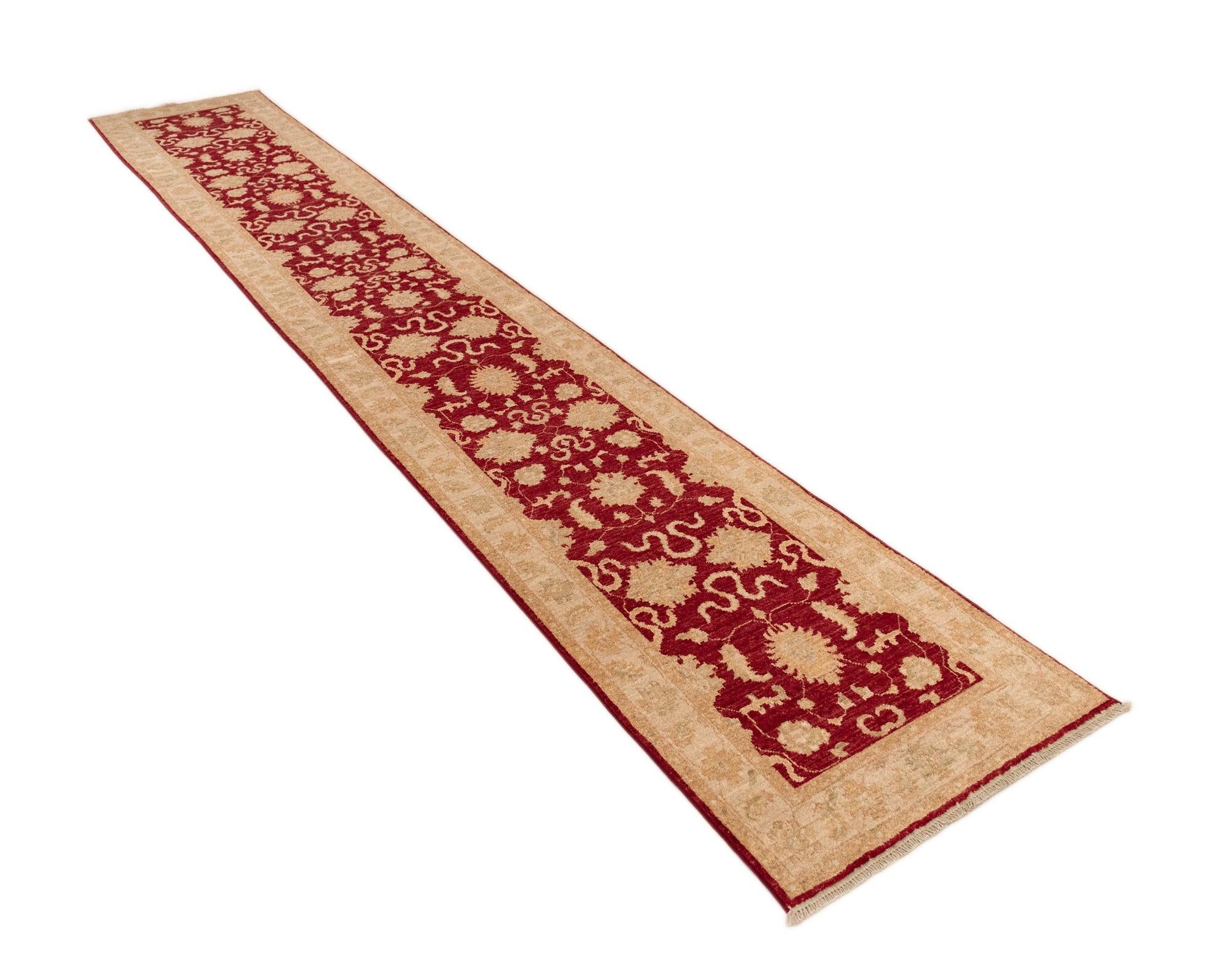 2' 5 x 14' 8 Peshawar Ziegler Wool Runner Rug