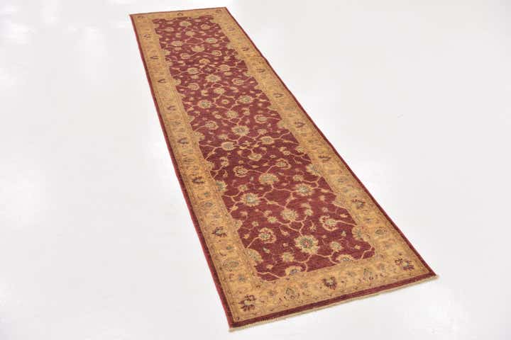 2' 7 x 9' 7 Hand Knotted Peshawar Ziegler Runner Rug
