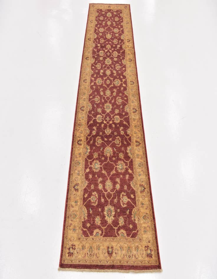 Detail image of 2' 7 x 9' 7  Hand Knotted Peshawar Ziegler Runner Rug