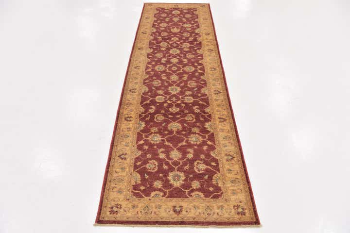 2' 7 x 9' 7 Hand Knotted Peshawar Ziegler Runner Rug