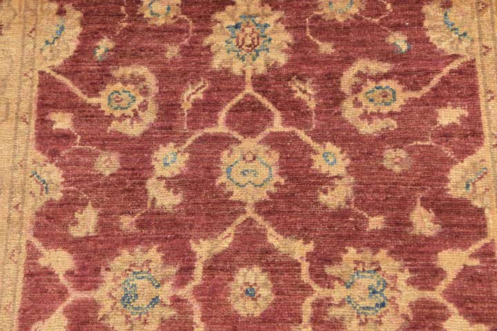 2' 7 x 9' 7 Hand Knotted Peshawar Ziegler Runner Rug
