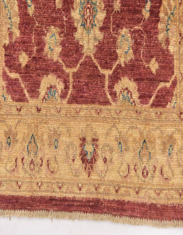 Detail image of 2' 7 x 9' 7  Hand Knotted Peshawar Ziegler Runner Rug