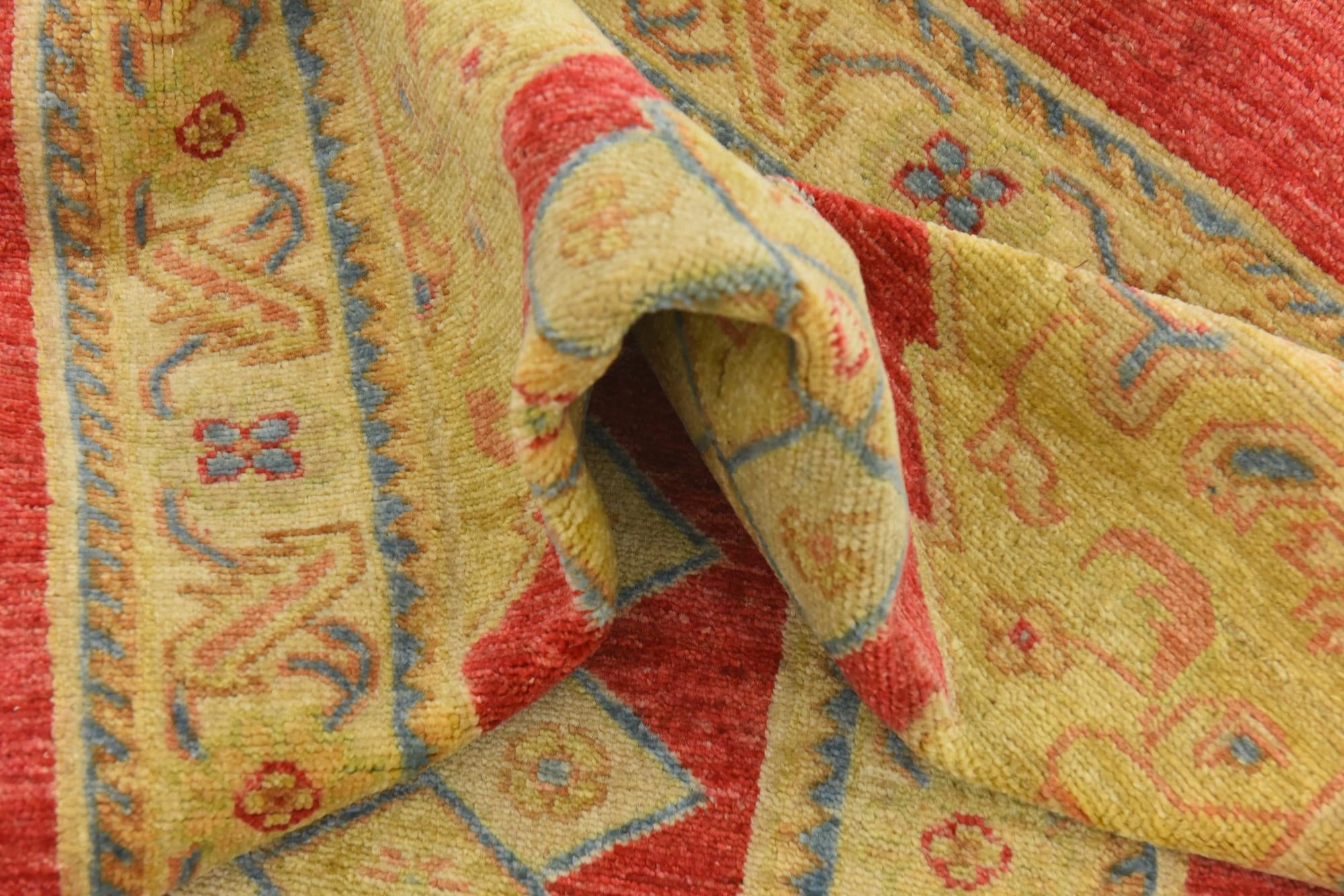 3' x 9' 7 Hand Knotted Peshawar Ziegler Runner Rug