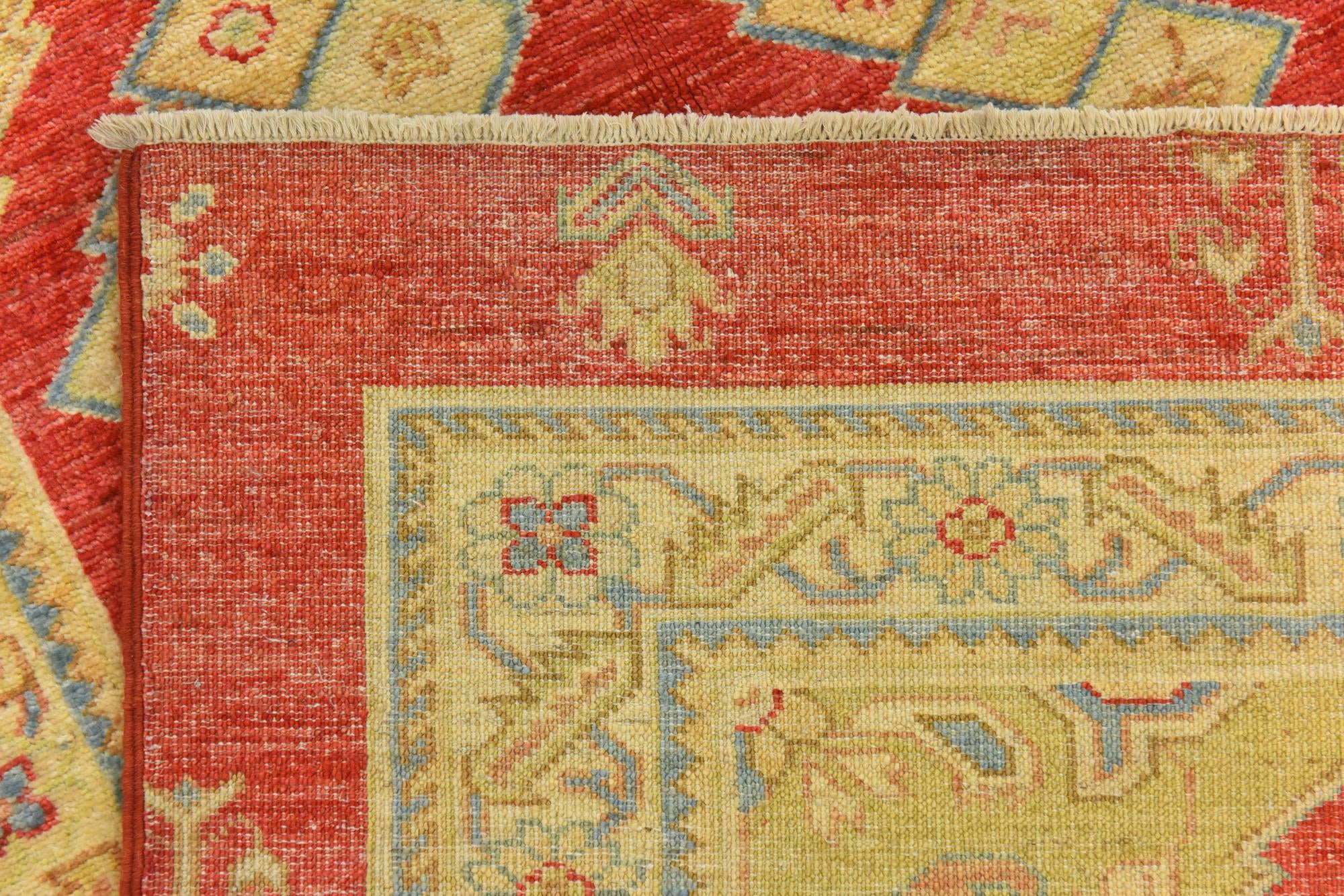 3' x 9' 7 Hand Knotted Peshawar Ziegler Runner Rug