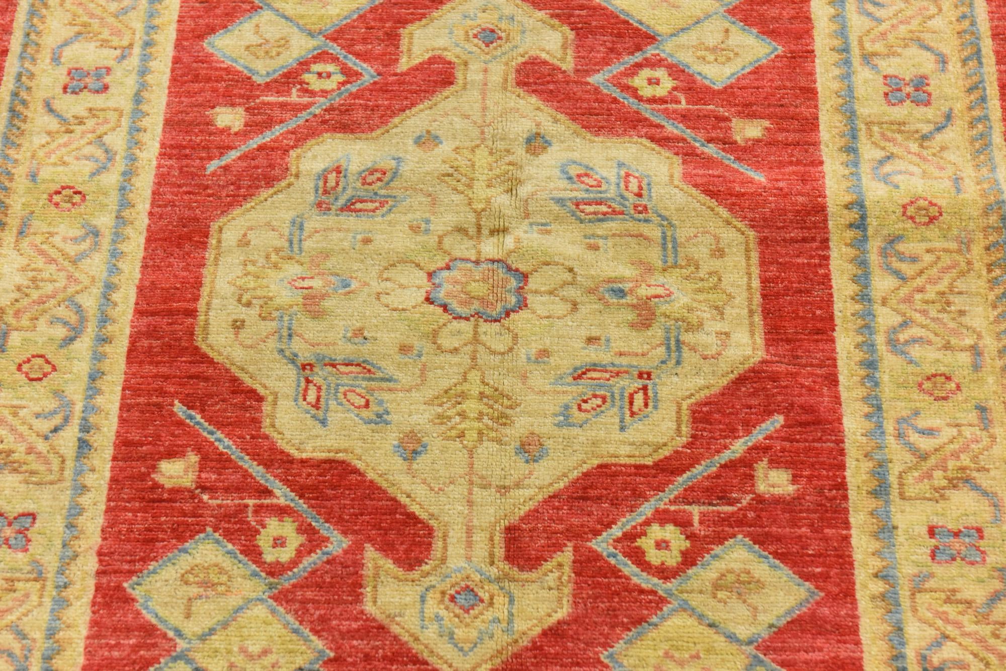 3' x 9' 7 Hand Knotted Peshawar Ziegler Runner Rug