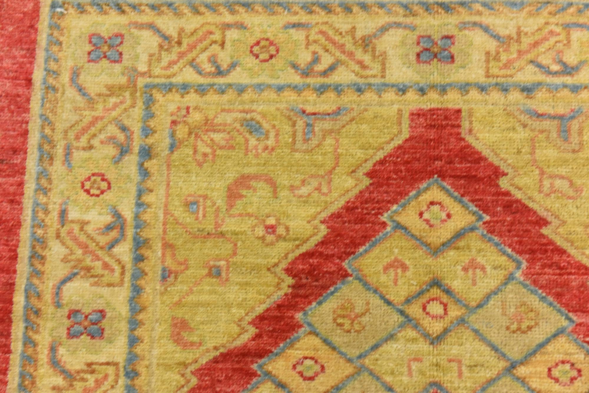 3' x 9' 7 Hand Knotted Peshawar Ziegler Runner Rug