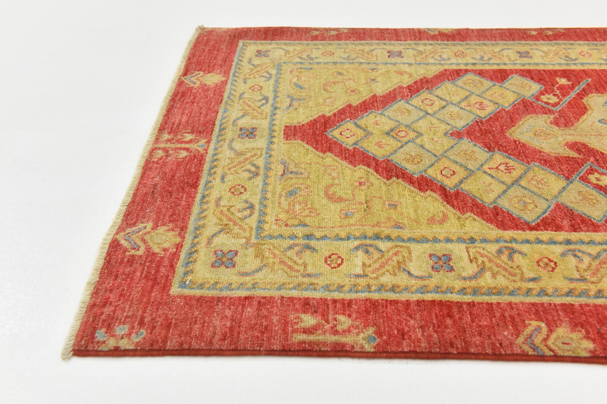 3' x 9' 7 Hand Knotted Peshawar Ziegler Runner Rug