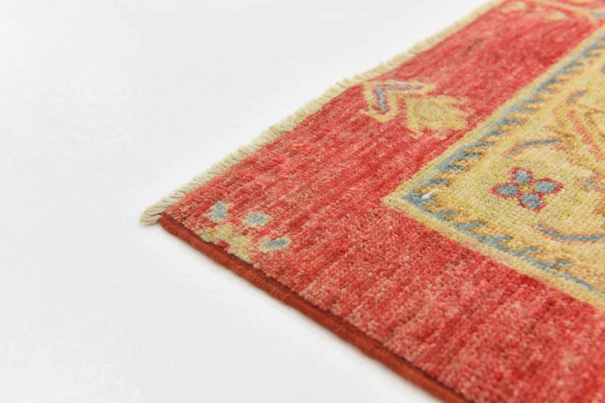 3' x 9' 7 Hand Knotted Peshawar Ziegler Runner Rug