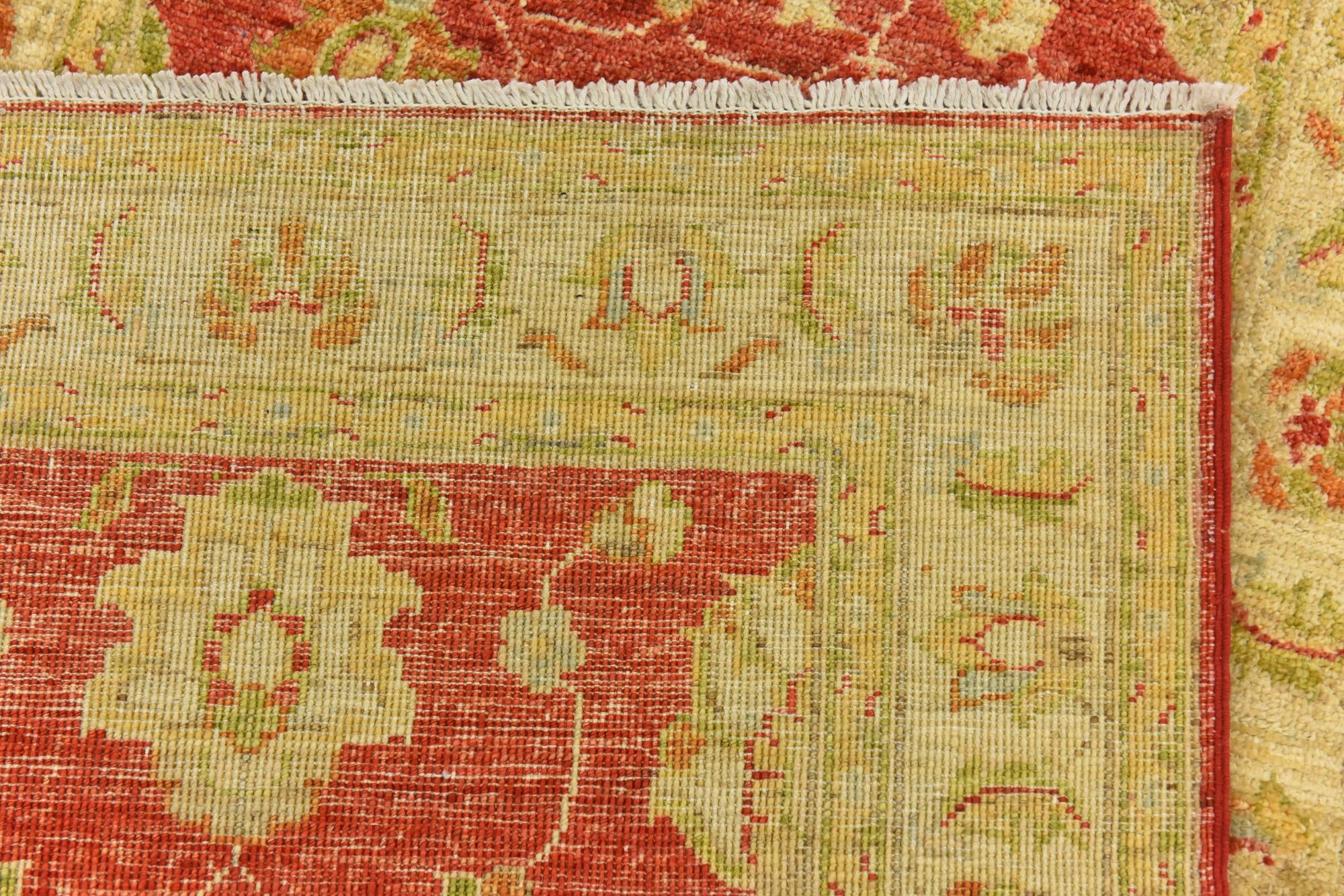 2' 4 x 10' 3 Hand Knotted Peshawar Ziegler Runner Rug